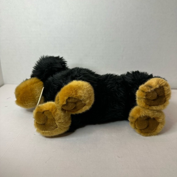 Aurora Nature Babies Dachshund Realistic Stuffed Animal Plush 13 inch Black Dog - Picture 3 of 7